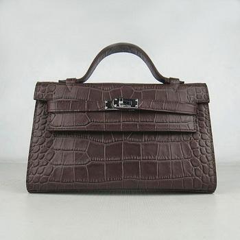 HKL2200CC011 Hermes Kelly 22CM Crocodile Caffﾨﾨ